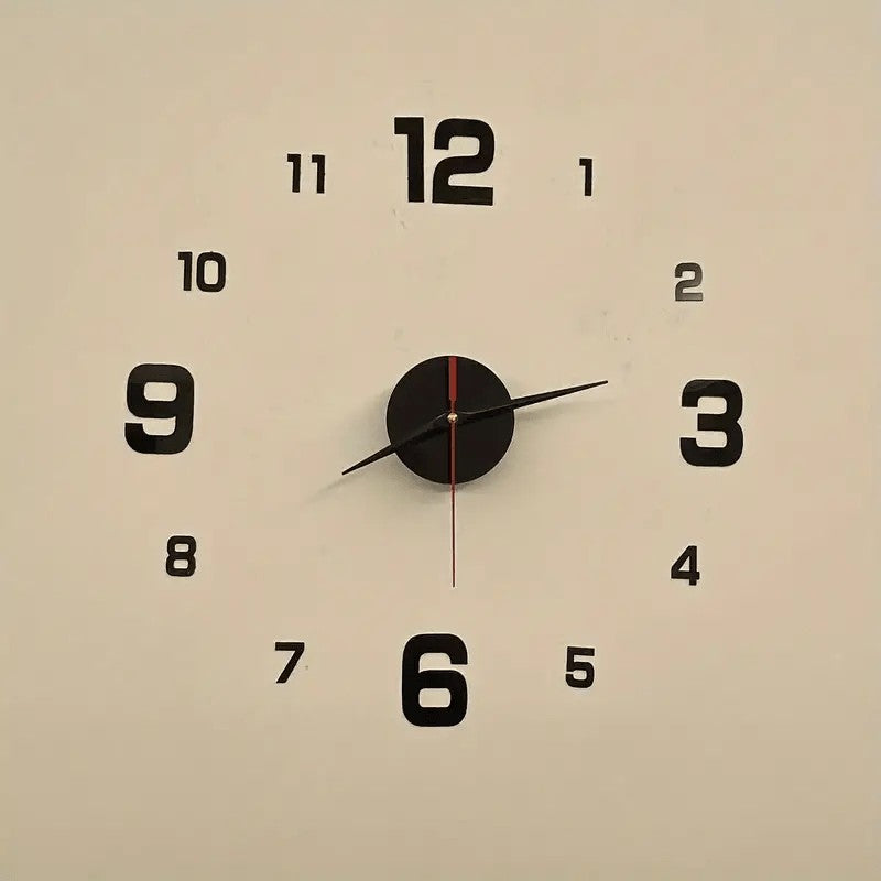 Simple LED wall clock with night light function, silent, modern decorative digital wall clock, DIY 3D digital wall clock