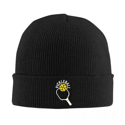Pickleball Warm Knitted Cap Hip Hop Bonnet Hat Autumn Winter Outdoor Beanies Hats for Men Women Adult
