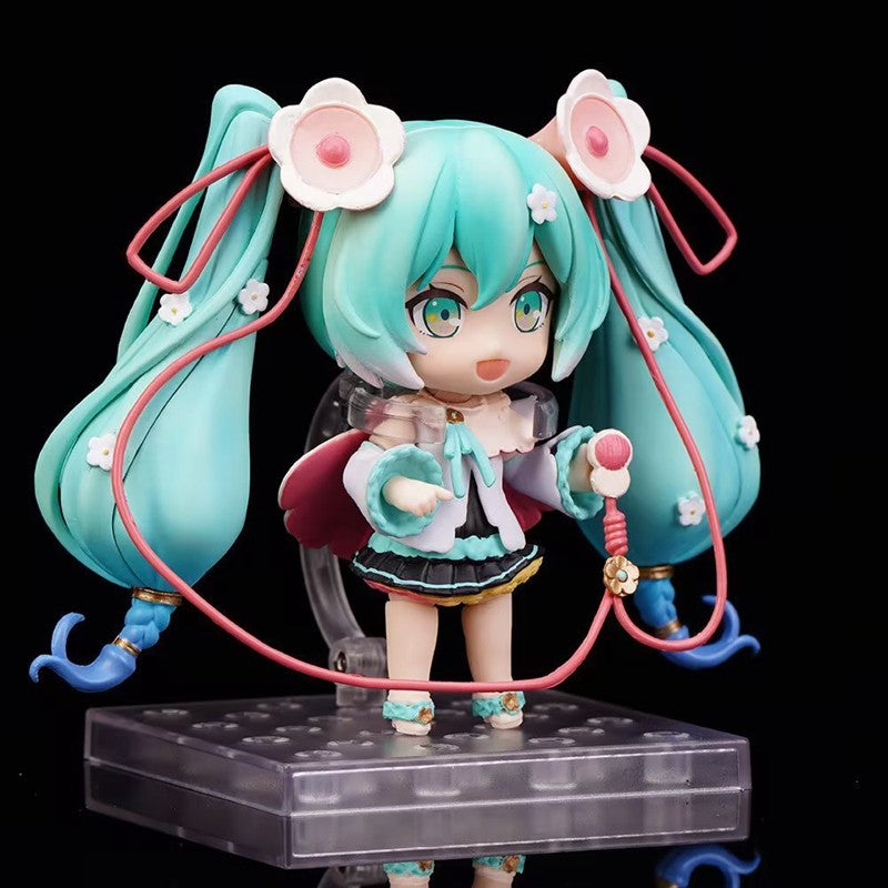 10cm/3.94in #1939 Hatsune Miku Figura de Anime 15º Aniversário Strawberry Miku Boneco de Ação #1940 Miku Coleção Modelo Boneca Brinquedos