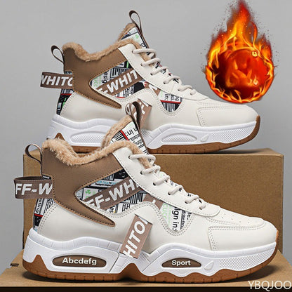 Snow Boots Men Boot High Top Winter Student Sports Plush Lace Up Anti Slip Comfortable Outdoor Warm Cold Proof Cotton Shoes