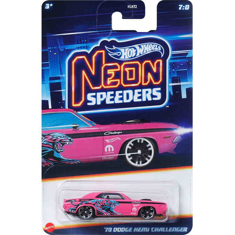 Hot Wheels Neon Speeders Series 8 Diecast Car Set 1/64 Scale Models Mazda RX-7 Datsun 510 B C D HLH72 Collectible Toy Xmas Gifts