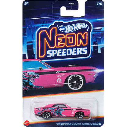 Hot Wheels Neon Speeders Series 8 Diecast Car Set 1/64 Scale Models Mazda RX-7 Datsun 510 B C D HLH72 Collectible Toy Xmas Gifts