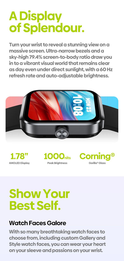 Novo Zeblaze Beyond 3 Plus GPS Smart Watch Tela AMOLED de 1,78'' Alexa Integrada Faz/Recebe Chamadas Telefone Smartwatch 3ATM