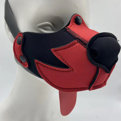 Role Play Costumes of Unisex Women Mens Cosplay Half Face Fetish Mask with Open Mouth and Nose Headgear Party Accessories