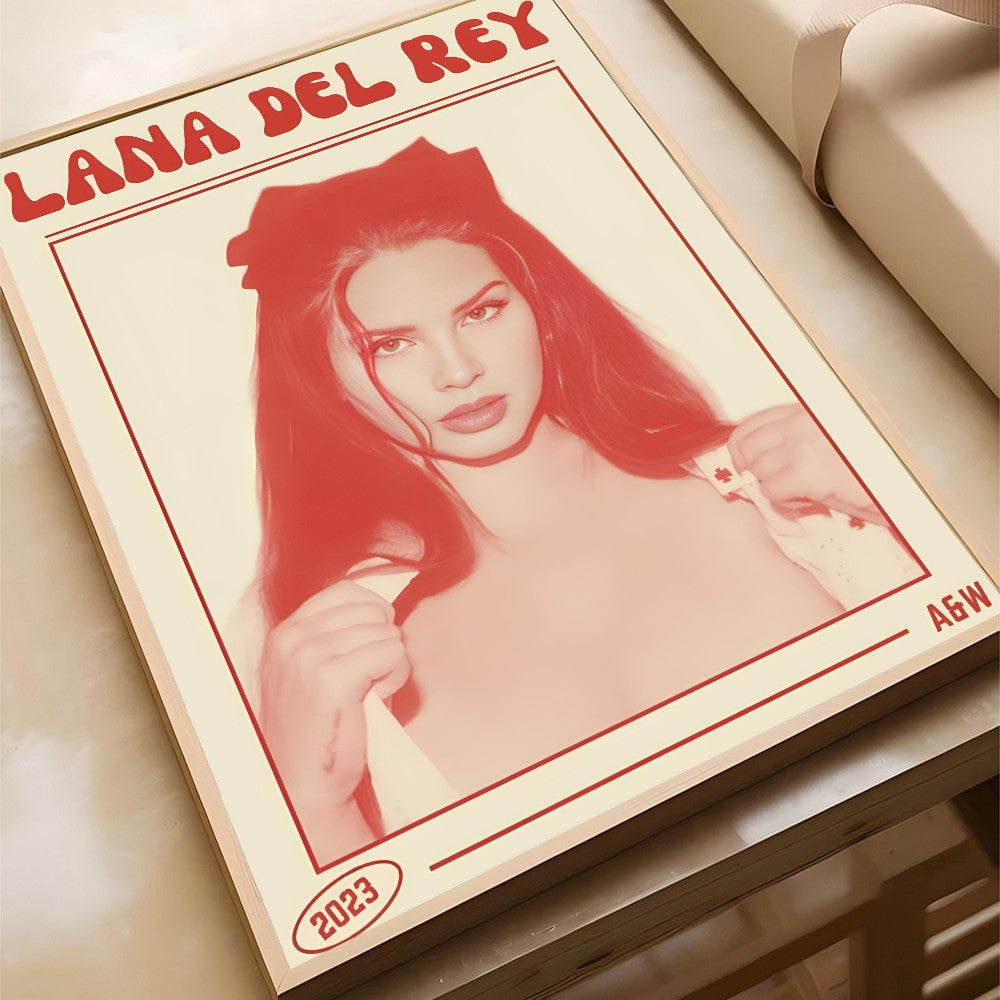 Singer Lana Del Rey Album Poster Poster Paper Print Home Living Room Bedroom Entrance Bar Cafe Art Painting Decoration