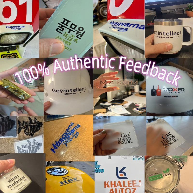 50pcs Sticker Personalized Logo Custom Stickers 3D Transfer Stickers Wedding Labels UV DTF Customized Waterproof Company Brand