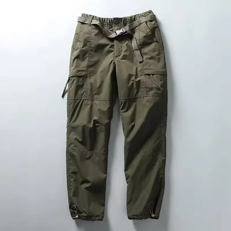 Calça Cargo de Ferramentas com Forro de Lã Grosso Impermeável para Homens e Mulheres, Inverno, Exterior, com Vários Bolsos, Solta, Reta, Macacão, Calça Comprida