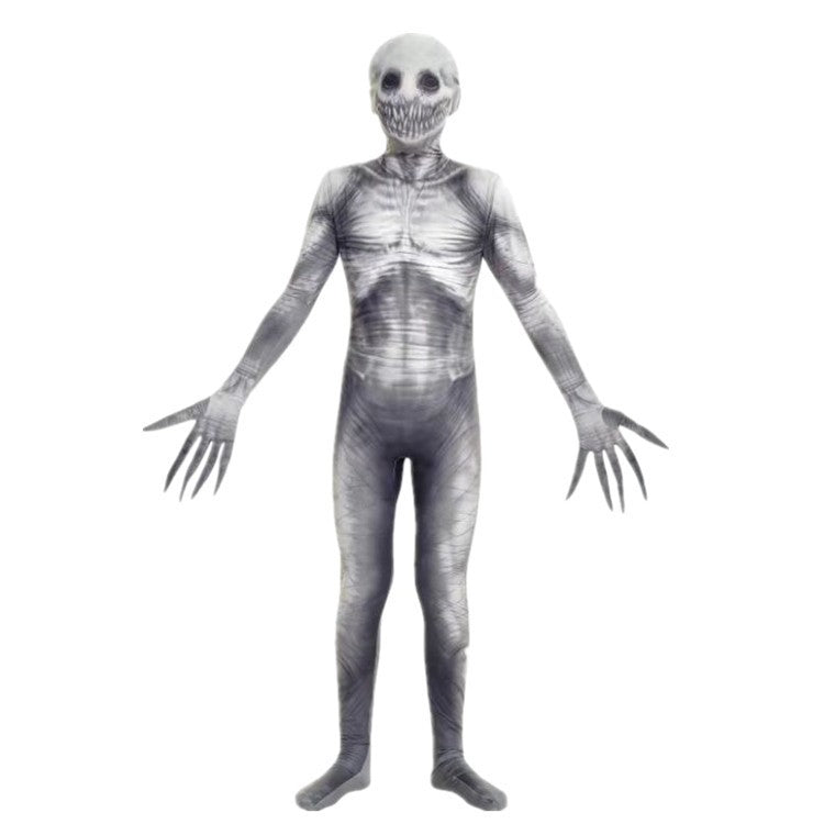 Halloween Cosplay Costume Skeleton Jumpsuit Monster Bodysuit Adult Kids Horror Style Cosplay Garment