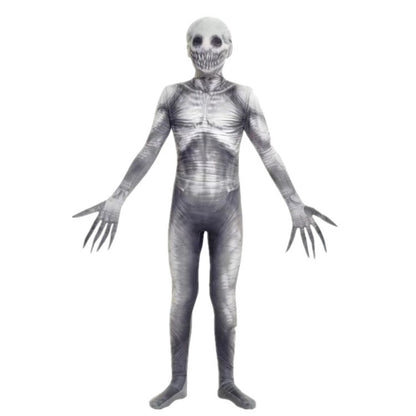 Halloween Cosplay Costume Skeleton Jumpsuit Monster Bodysuit Adult Kids Horror Style Cosplay Garment