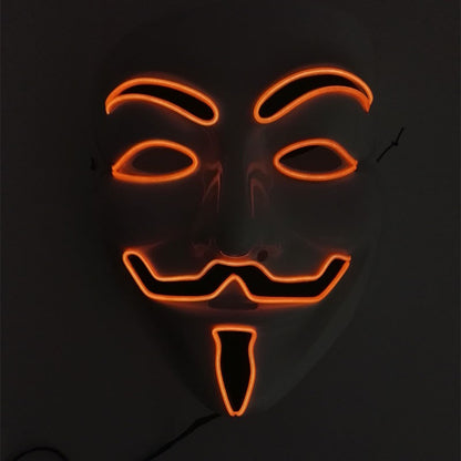 Halloween LED Vendetta Mask Night Club Carnival Party Festival Decoration Cosplay Vendetta Guy Fawkes Mascara Glowing V Mask