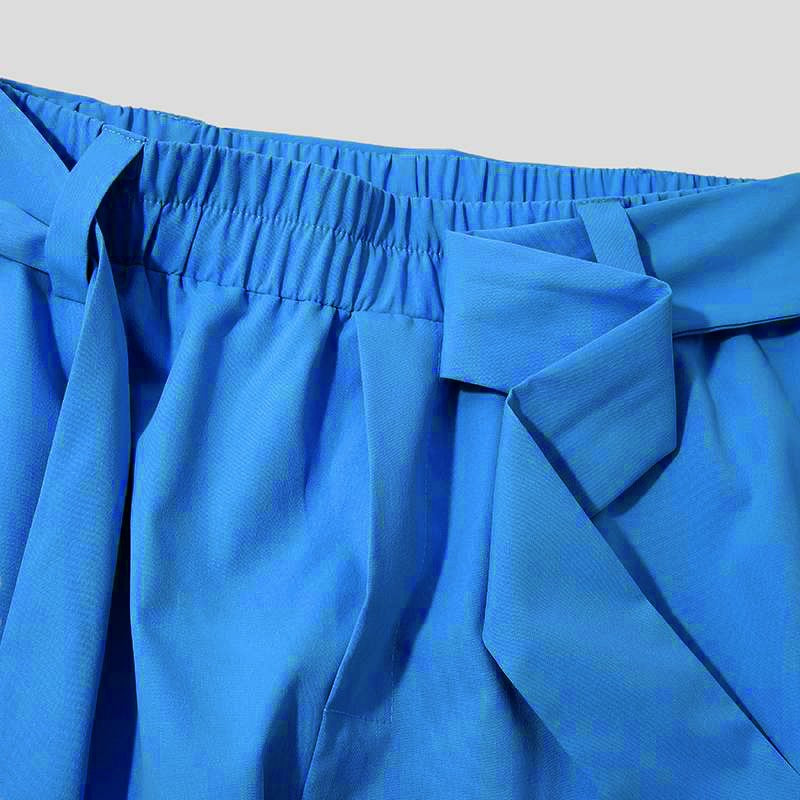 Men's Baggy Pants Casual Streetwear Belt High Quality Pure Color Joggers Fashion Harem Pants 2023 S-3XL