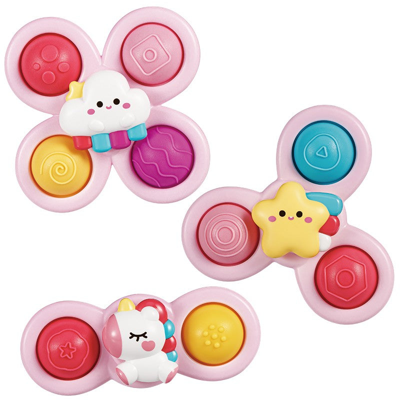 Baby suction cup rotating toy set, dreamy fairy tale series rotating music, cute cartoon image with diverse gameplay and gifts