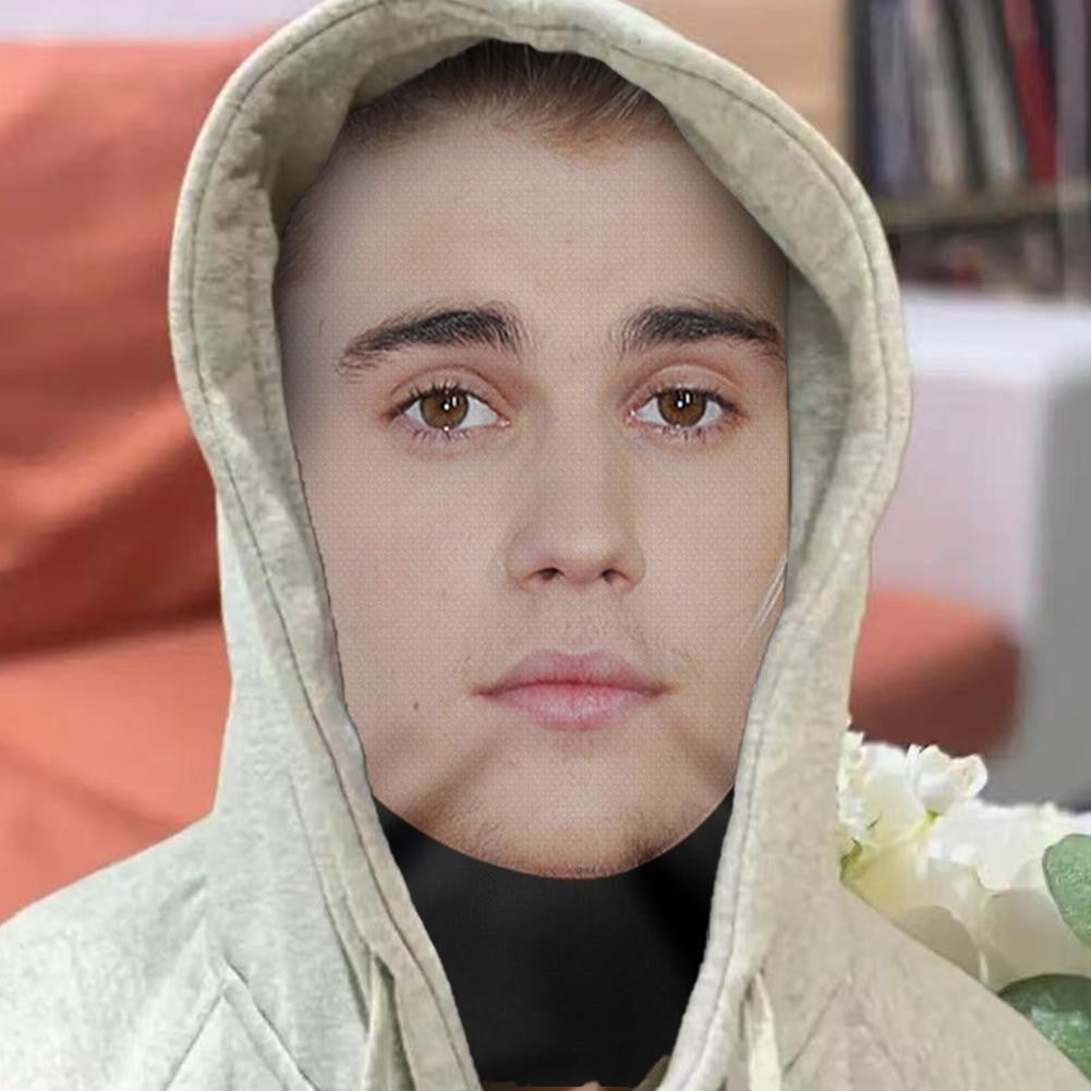 Realistic Face Mask 3D Printed Full Face Visual Mask Realistic Celebrity Performer Role-playing Props Costumes Face Mask