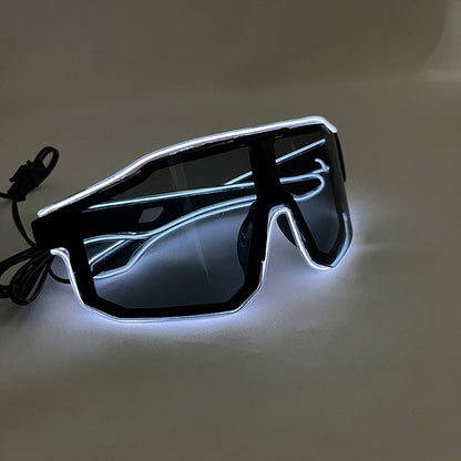 1PC Light Up LED Glasses Glow Sunglasses EL Wire Neon Glasses Glow in The Dark Party Supplies Neon Party Favors for Adults