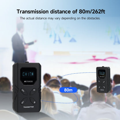 Retekess TT117 FM Sistema de Guia Turístico Transmissor Receptor para Museu Igreja Conferência Reunião Fábrica Treinamento 72-76MHz