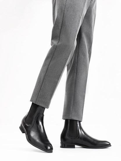 40~46 Botas Chelsea Masculinas 2024 Marca Confortável Moda Couro Botas Masculinas #KD431