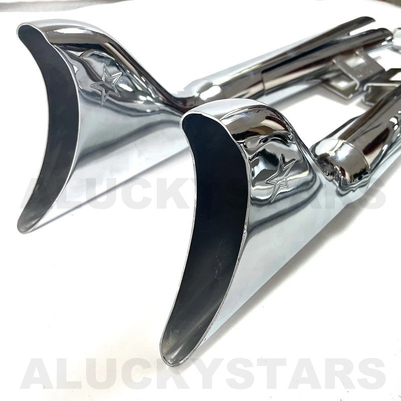 Motorcycle Fishtail Exhaust System Muffler Exhaust Pipe For Harley Softail Classic Heritage Deluxe Street Bob Silm 18-25
