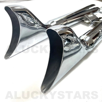 Motorcycle Fishtail Exhaust System Muffler Exhaust Pipe For Harley Softail Classic Heritage Deluxe Street Bob Silm 18-25