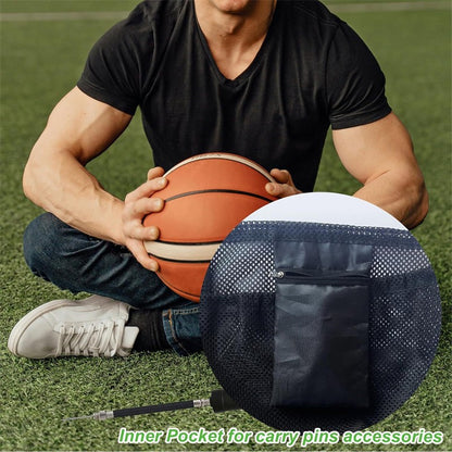 Mochila Portátil com Cordão, Bolsas Pequenas de Bolas para Pendurar, Bolsas de Armazenamento de Futebol, Vôlei, Basquete, Saco de Malha para Brinquedos de Jogo