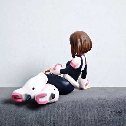 Anime MHA My Hero Academia figura Ochaco Sentada Action Figure Uraraka Ochako pvc Coleção Modelo Presente Boneca 10cm