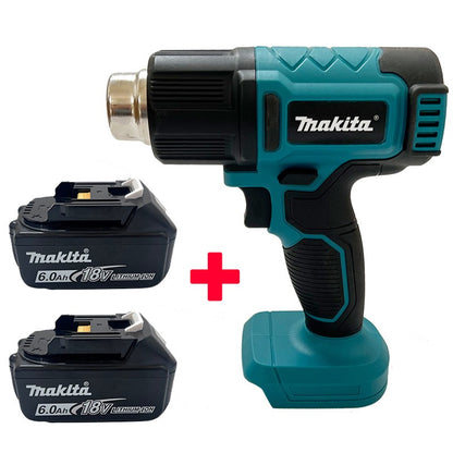 Pistola de Ar Quente Elétrica Makita com Display Digital, Sem Fio, 2 Bicos, Industrial, para Embalagem a Vácuo, para Bateria 20V