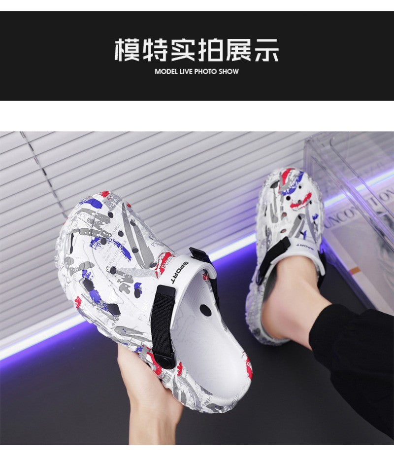 2025 Men's Summer Clogs Sandals Eva Slippers Men Fashion Flat Sandals Men Leisure Slides Men Casual Shoes Plus Size 46 47