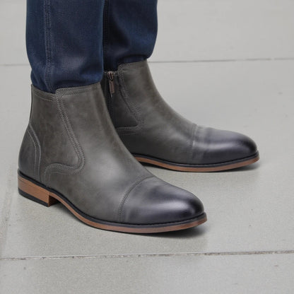 Botas Masculinas Confortáveis Moda 2025 Botas de Couro de Marca