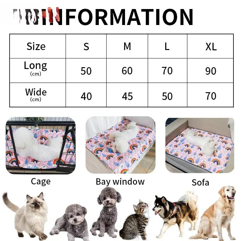 Pet Pee Pad Washable Pet Diaper Mat Reusable Mats for Dogs Dog Bed Urine Washable Dog Training Pad Four Seasons Pet Mat Cover