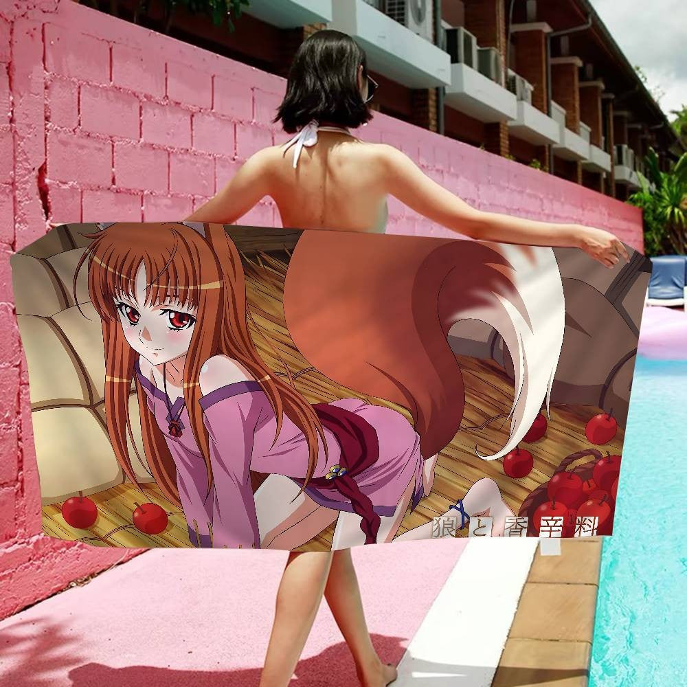 Spice And Wolf Beach Towel For Kids Personalized Bath Towel Pool Towel Vacation Gift Picnic Towel Party Gift