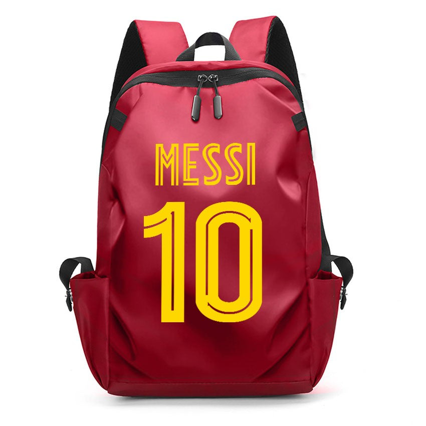 Mochila Escolar MESSI de Futebol para Meninos e Meninas, Mochila Unissex para Estudantes Universitários, Mochila para Notebook Feminina Masculina, Mochila para Adolescentes com Porta USB