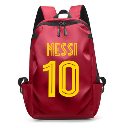 Mochila Escolar MESSI de Futebol para Meninos e Meninas, Mochila Unissex para Estudantes Universitários, Mochila para Notebook Feminina Masculina, Mochila para Adolescentes com Porta USB