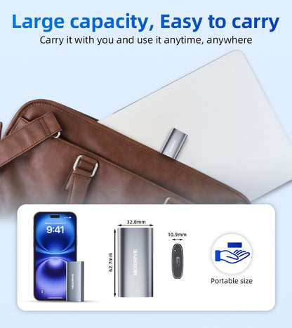 CUSU 1TB External SSD Drive 512GB Portable SSD 256GB 2TB Solid State Drive Type-C for Phone Laptop