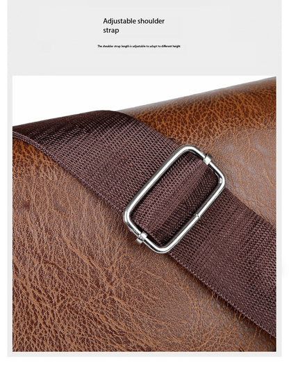 Business Shoulder Bag For IPAD PU Leather Business Handbag Men Messenger Bag Large Side Sling Bag Fashion Man Crossbody Bag