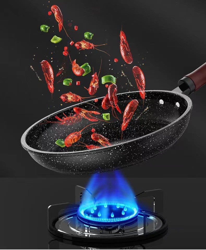 30cm Frying Pan Wok Pan Non-Stick Pan With Cover Household Kitchen Utensils Induction Gas Stove Universal Pot Steak Pancake Pan