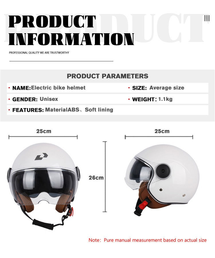 Capacete de proteção certificado pelo DOT, capacetes vintage de lente dupla, capacete de corrida para todas as estações