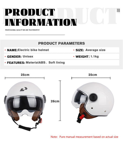 Capacete de proteção certificado pelo DOT, capacetes vintage de lente dupla, capacete de corrida para todas as estações