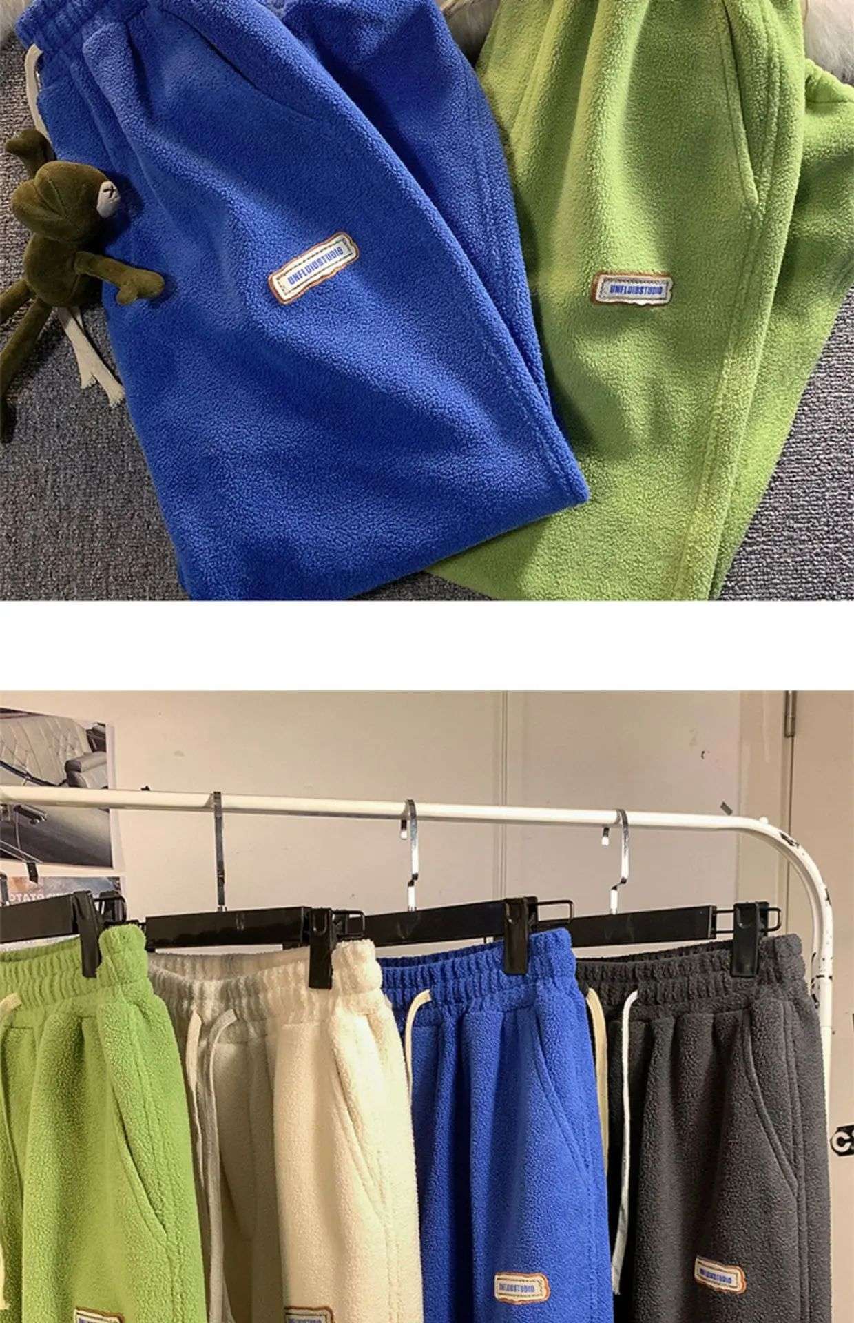 Lamb Velvet Thickened Fleece Women's Casual Pants Autumn Winter Warm Outdoor Wear Loose Fit Sports Trousers