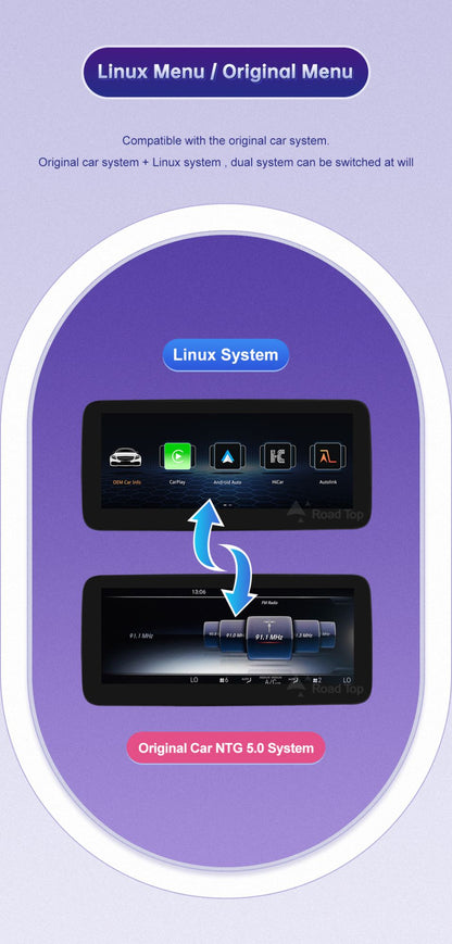 Wireless Carplay Linux Screen for Mercedes Benz W205 GLC A C V Class W447 CLA GLA 2015-2019 GPS With Android Auto Car Multimedia