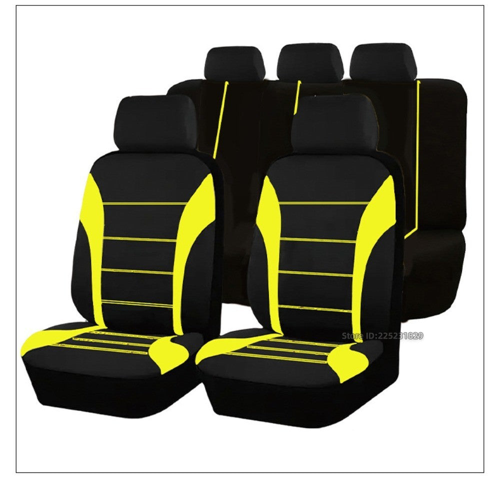 Almofada universal com design de linha de cintura AUTOMOTIVA Tamanho universal para carro, SUV, caminhão, van, acessórios, capas de assento internas, conjunto completo