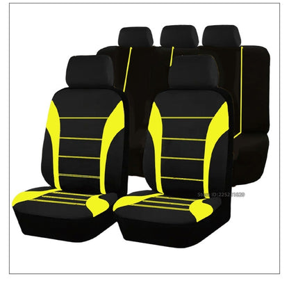 Almofada universal com design de linha de cintura AUTOMOTIVA Tamanho universal para carro, SUV, caminhão, van, acessórios, capas de assento internas, conjunto completo