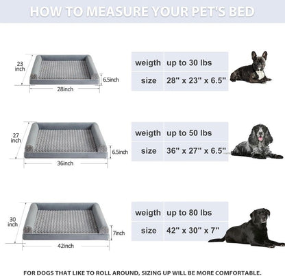 Cama para Cães Sofá Tapetes de Espuma Ortopédica Macia Canil para Gatos com Capa Removível Lavável Para Cães Pequenos, Médios e Extragrandes