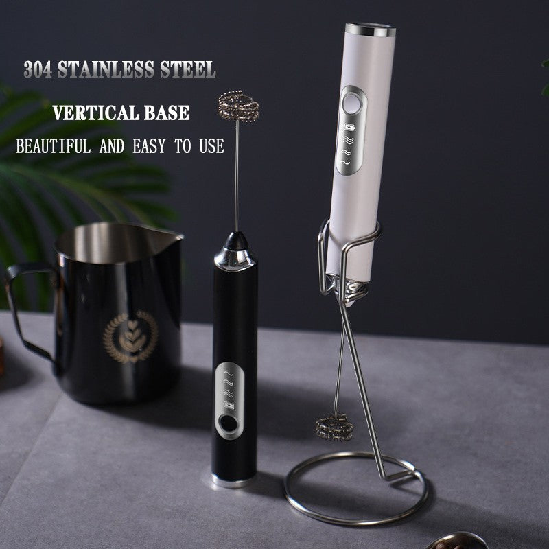 TINSOL Electric Milk Frother Mini Handheld Wireless Power Type-C Charging Convenience Coffee Milk Whipping Kitchen Whisk