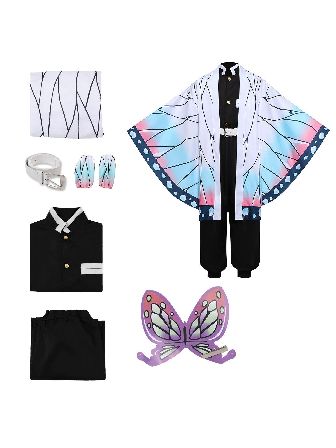 Big size Adult Costume Suit Giyu Tomioka Tomioka Kamado Tanjiro Kamado Nezuko Agatsuma Zenitsu Hashibira Inosuke Shinobu Kocho O