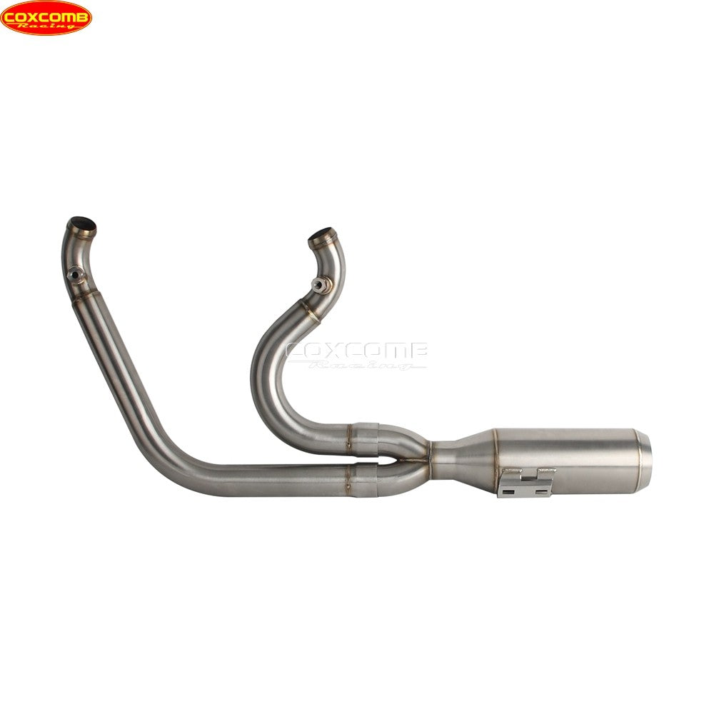 Slip On Exhaust Muffler System Motorcycle Complete Exhaust Pipe For Harley Dyna Street Bob FXDB FXDBB FXDBP FXDBI Limited FXDBC