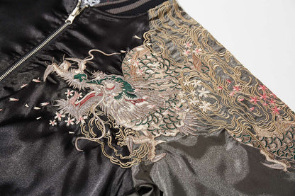 High Quality Autumn Dragon Embroidered Jacket Japanese Style Men's Baseball Uniform Streetwear Harajuku Casual Couple Clothing