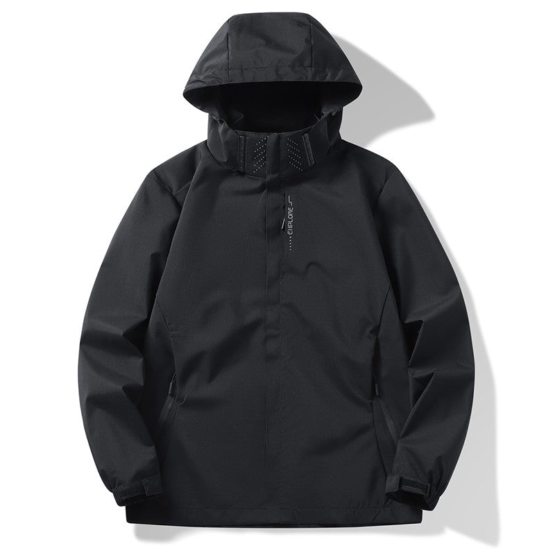 Autumn New Men's Mountaineering Jacket Windproof and Waterproof Fabric Fashion Hip Hop Design Casual Oversize Outdoors Coat