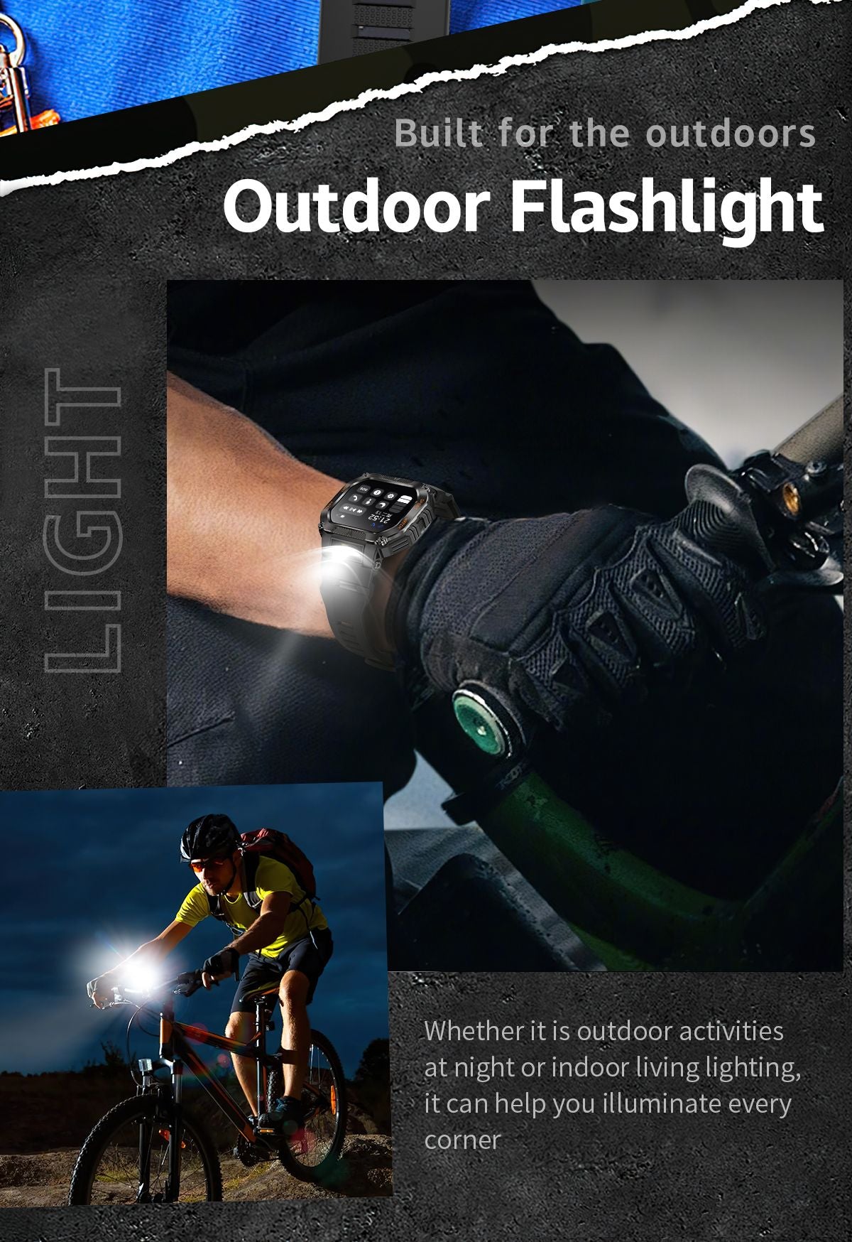 2025 COLMI P85 Smart Watch Men Bluetooth Call Outdoor Rugged Smartwatch 3ATM IP68 Waterproof Flashlight Sports Fitness Watches