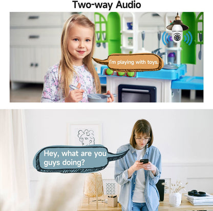 Wireless Bulb Camera Wifi E27 Bulb Camera 360 degree WiFi Security Camera Full-color High-definition Night Vision