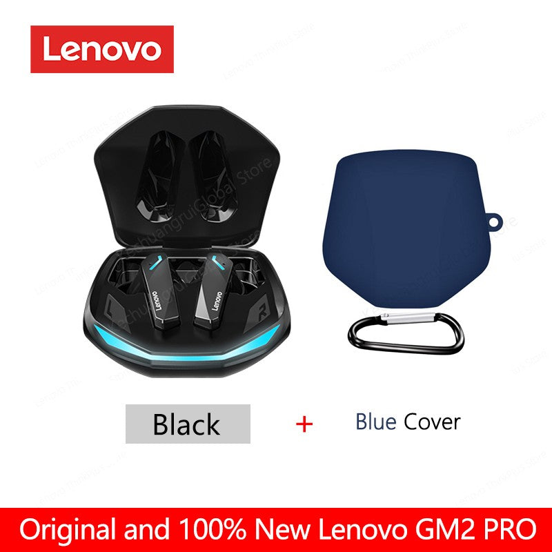 Fone de Ouvido Original Lenovo GM2 Pro Bluetooth 5.3 Sem Fio para Jogos com Baixa Latência Chamada HD Fones de Ouvido com Modo Duplo e Microfone GM2Pro