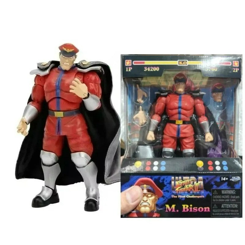 Em estoque Jada Toys Ultra Street Fighter II M.Bison Dhalsim Violent Ken RYU Guile 6" Boneco Colecionável Modelo Brinquedo Presente